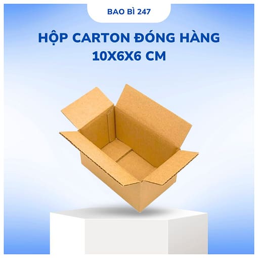 hộp carton đóng hàng 10x6x6cm